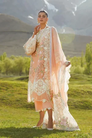 My Fashion Road Crimson Luxury Lawn by Saira Shakira Unstiched Collection 2024 |   D1 B