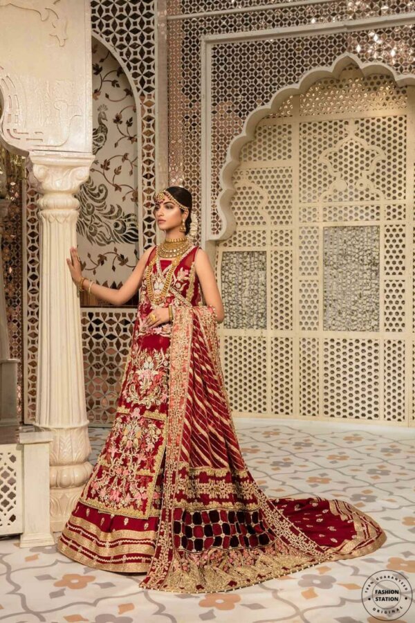 My Fashion Road Crimson Luxury Lawn by Saira Shakira Unstiched Collection 2024 |   Wedding Collection – 2A