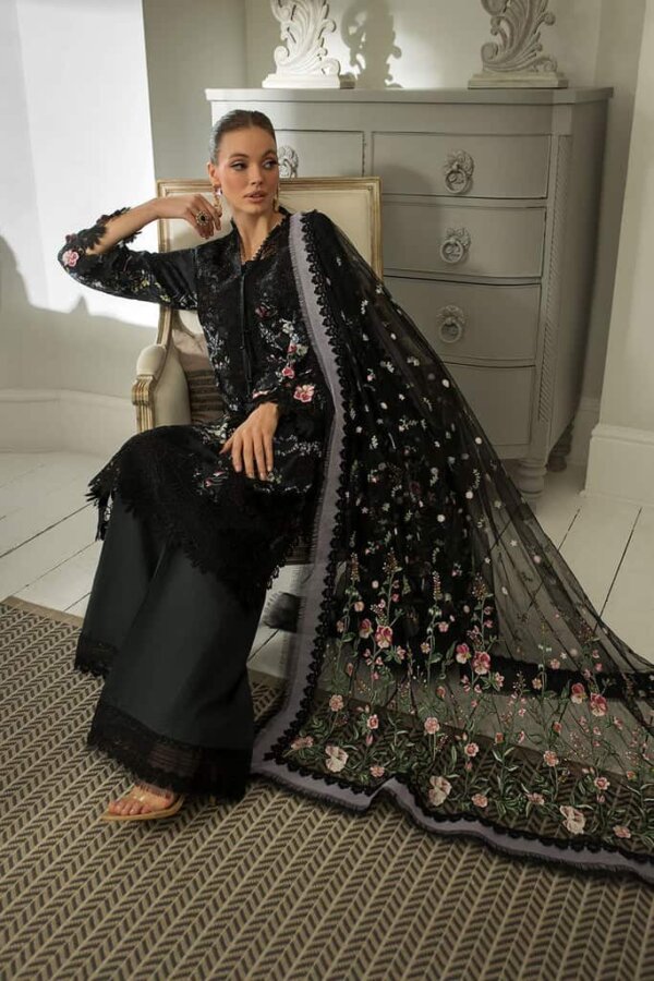 My Fashion Road Sobia Nazir Luxury Lawn 2024 Unstitched Suit | 15A