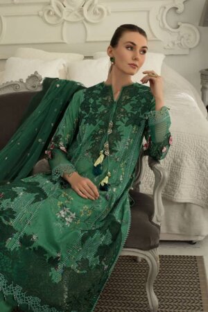 My Fashion Road Sobia Nazir Luxury Lawn 2024 Unstitched Suit | 15B