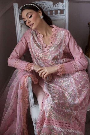 My Fashion Road Sobia Nazir Luxury Lawn 2024 Unstitched Suit | 1B
