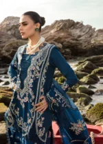 My Fashion Road Crimson Luxury Lawn by Saira Shakira Unstiched Collection 2024 |  1B
