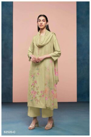 My Fashion Road Ganga Havishaa Fancy Unstitched Cotton Suit | S2520-C