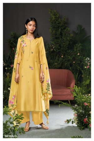 My Fashion Road Ganga Jessica Fancy Bemberg Silk Premium Ladies Dress | S2344-D