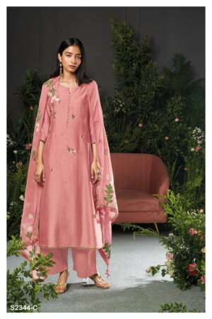 My Fashion Road Ganga Jessica Fancy Bemberg Silk Premium Ladies Dress | S2344-C