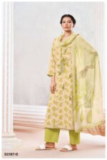 My Fashion Road Ganga Jiaan Exclusive Cotton Unstitched Linen Suit | S2387-D