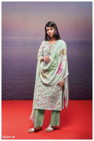 My Fashion Road Ganga Solay Fancy Digital Print Cotton Ladies Salwar Suit | S2341-B