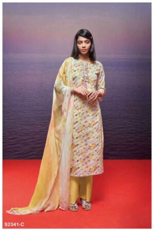 My Fashion Road Ganga Solay Fancy Digital Print Cotton Ladies Salwar Suit | S2341-C