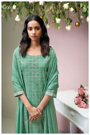 My Fashion Road Ganga Stirling Fancy Cotton Silk Dress Premium Collection | S2444-C