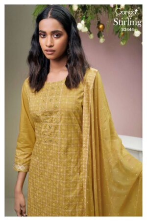 My Fashion Road Ganga Stirling Fancy Cotton Silk Dress Premium Collection | S2444-B