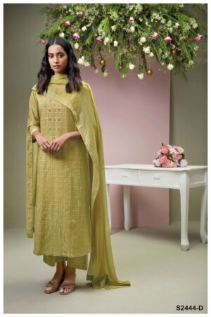 My Fashion Road Ganga Stirling Fancy Cotton Silk Dress Premium Collection | S2444-D