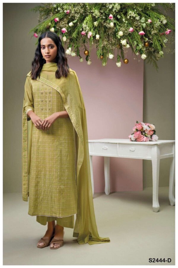 My Fashion Road Ganga Stirling Fancy Cotton Silk Dress Premium Collection | S2444-D