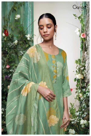 My Fashion Road Ganga Tahlea Fancy Silk Cotton Ladies Suit | S2403-A
