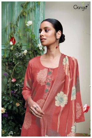 My Fashion Road Ganga Tahlea Fancy Silk Cotton Ladies Suit | S2403-C