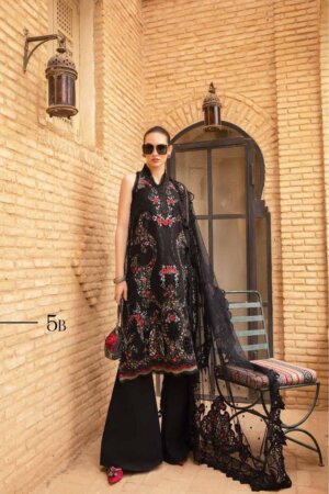 My Fashion Road Maria.b Lawn Voyage Luxe Unstitched Collection 2024 | 5B