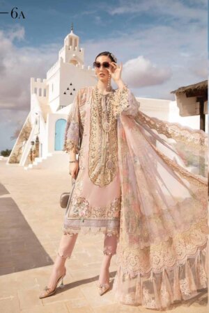 My Fashion Road Maria.b Lawn Voyage Luxe Unstitched Collection 2024 | 6A