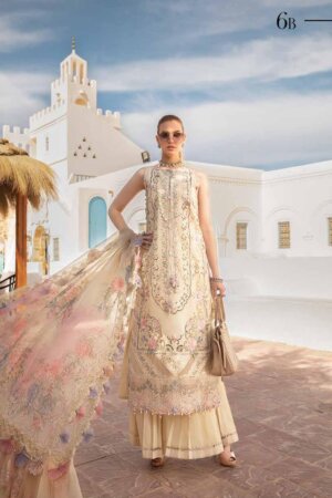 My Fashion Road Maria.b Lawn Voyage Luxe Unstitched Collection 2024 | 6B