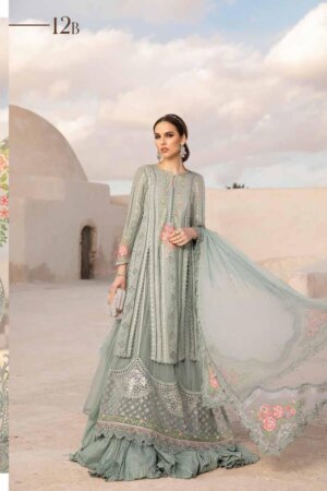 My Fashion Road Maria.b Lawn Voyage Luxe Unstitched Collection 2024 | 12B