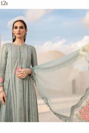 My Fashion Road Maria.b Lawn Voyage Luxe Unstitched Collection 2024 | 12B