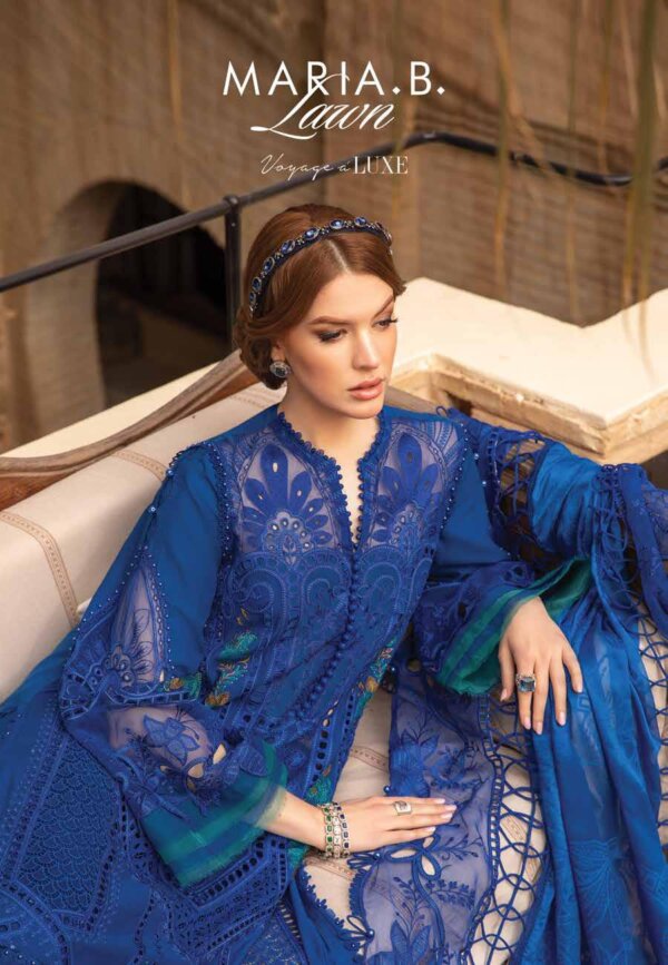 My Fashion Road Maria.b Lawn Voyage Luxe Unstitched Collection 2024 | 4B