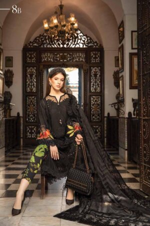 My Fashion Road Maria.b Lawn Voyage Luxe Unstitched Collection 2024 | 8B