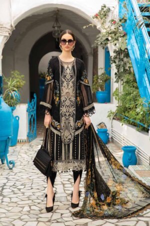 My Fashion Road Maria.b Lawn Voyage Luxe Unstitched Collection 2024 | 15B