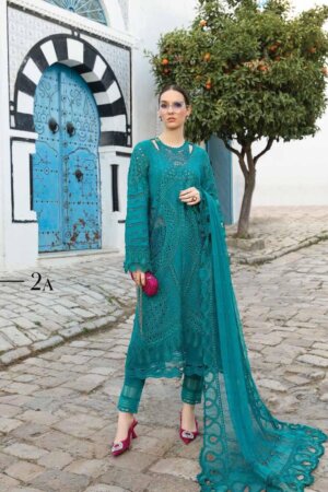 My Fashion Road Maria.b Lawn Voyage Luxe Unstitched Collection 2024 | 2A