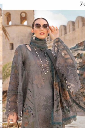 My Fashion Road Maria.b Lawn Voyage Luxe Unstitched Collection 2024 | 7B