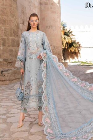 My Fashion Road Maria.b Lawn Voyage Luxe Unstitched Collection 2024 | 10B