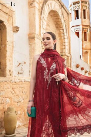 My Fashion Road Maria.b Lawn Voyage Luxe Unstitched Collection 2024 | 1B
