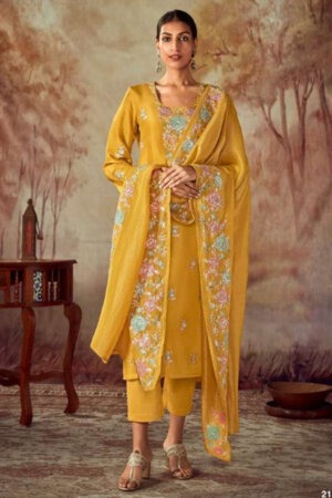 My Fashion Road Kimora Heer Shahi Pure Russian Silk Designer Ladies Suit | 2185