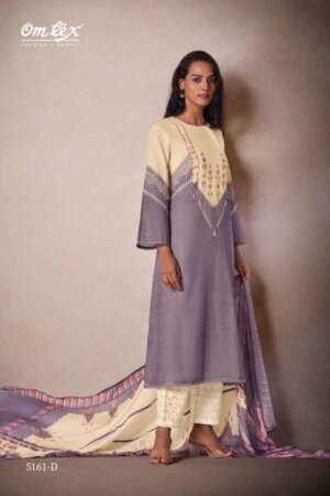 My Fashion Road Omtex Nigaar Fancy Linen Cotton Ladies Suit | 5161 D