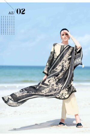 My Fashion Road Varsha Aarzoo Digital Print Fancy Muslin Dress | AZ-02