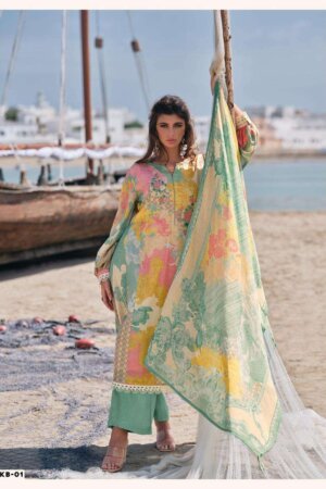 My Fashion Road Varsha Kimberely Digital Print Fancy Linen Suit | KB-01