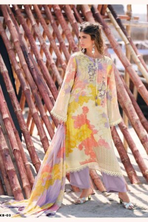 My Fashion Road Varsha Kimberely Digital Print Fancy Linen Suit | KB-03