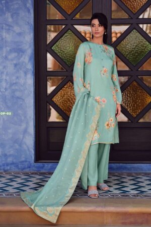My Fashion Road Varsha Opulent Fancy Habutai Silk Exclusive Ladies Suit | OP-02