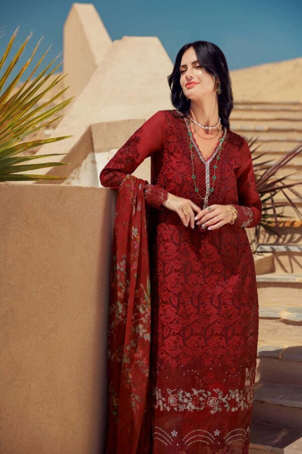 My Fashion Road Noor Eid Laserkari Unstitched Lawn Suit’24 | D1