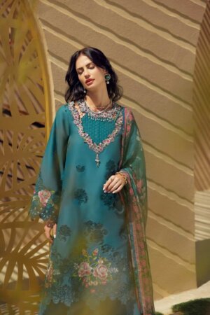 My Fashion Road Noor Eid Laserkari Unstitched Lawn Suit’24 | D4