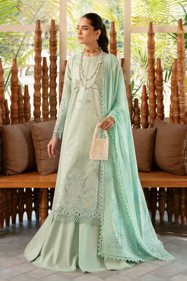 My Fashion Road Afrozeh Cascade Unstitched Luxury Lawn 2024 | Willow