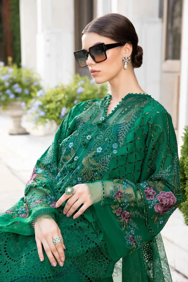 My Fashion Road MARIA B Luxury EID Lawn Unstitched Collection 2024 | EID LAWN-24-02