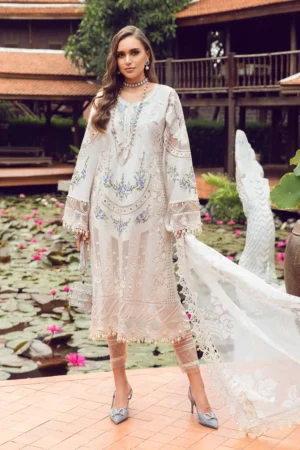 My Fashion Road MARIA B Luxury EID Lawn Unstitched Collection 2024 | EID LAWN-24-04