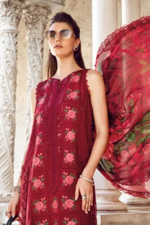 My Fashion Road MARIA B Luxury EID Lawn Unstitched Collection 2024 | EID LAWN-24-05