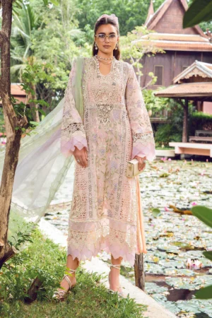 My Fashion Road MARIA B Luxury EID Lawn Unstitched Collection 2024 | EID LAWN-24-07