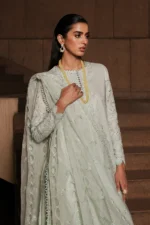 My Fashion Road Afrozeh Chikankari Unstitched Lawn 2024 | Celadon