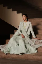 My Fashion Road Afrozeh Chikankari Unstitched Lawn 2024 | Celadon