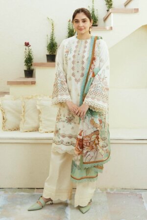 My Fashion Road Coco Eid Edition by Zara Shahjahan Unstitched Collection 2024 | IVORY-D10
