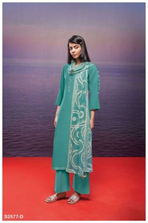 My Fashion Road Ganga Fashion Abqurah Exclusive Cotton Silk Ganga Suit | S2577-D