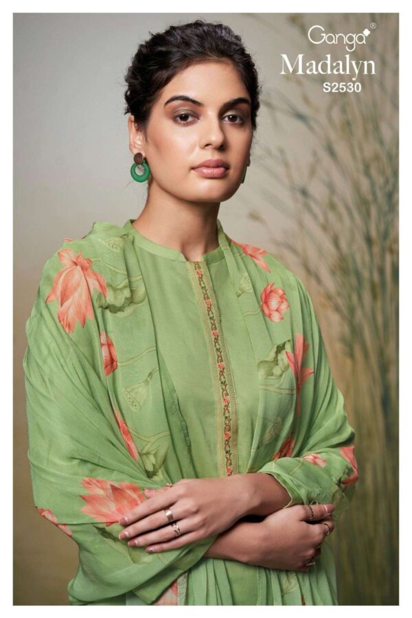 My Fashion Road Ganga Fashion Madalyn Exclusive Cotton Silk Dress | S2530-C