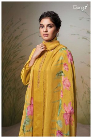 My Fashion Road Ganga Fashion Madalyn Exclusive Cotton Silk Dress | S2530-D
