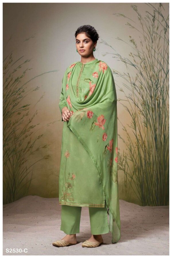 My Fashion Road Ganga Fashion Madalyn Exclusive Cotton Silk Dress | S2530-C